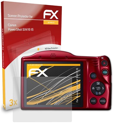 Lot De 3 Protecteurs D'écran AtFoliX Pour Canon PowerShot SX10 IS - Anti-rayures, Lavable - Clair - Neuf