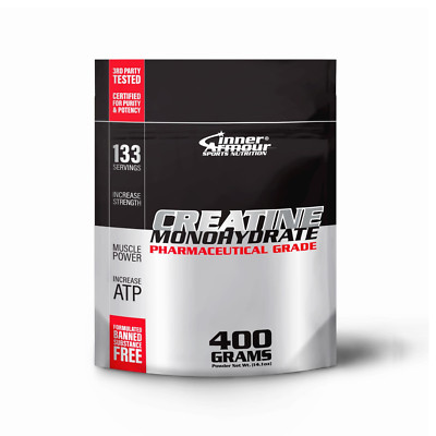 INNER ARMOUR CREATINE MONOHYDRATE 400g 133 Servings Increase Strength ATP Muscle