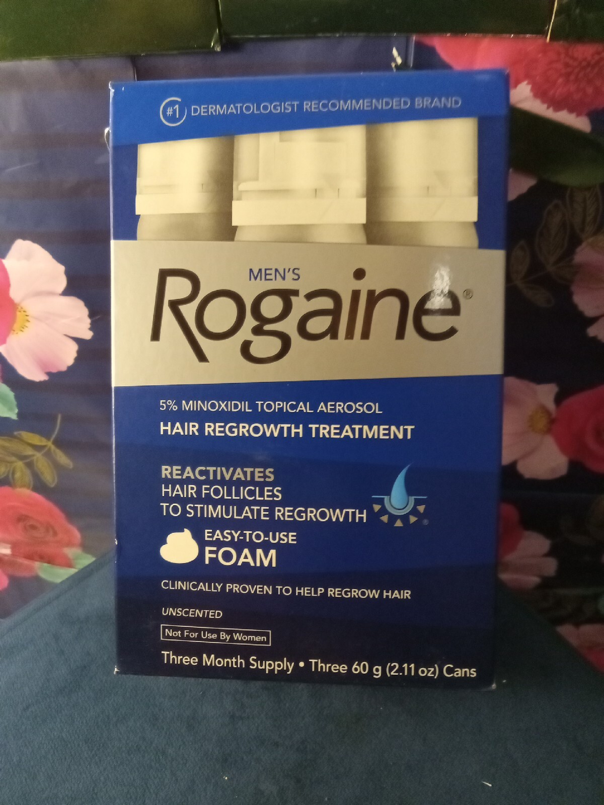 🌟Men's Rogaine 5 Minoxidil Hair Regrowth Treatment Foam 3 Mon/sup EX