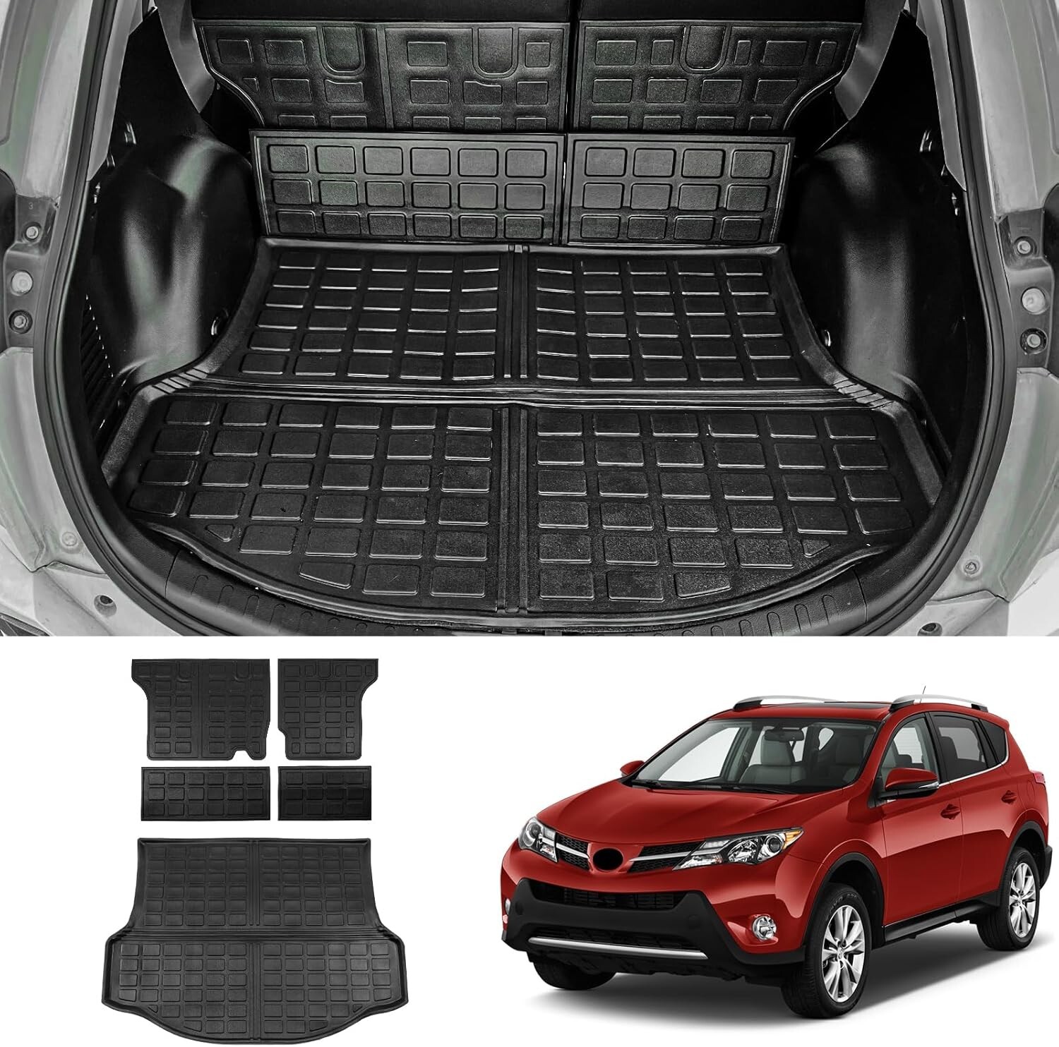 Cargo Mat Backrest Mats Anti-Slip Trunk Cargo Liners For 2013-2018 Toyota RAV4