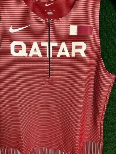 Men's Nike Elite Pro QATAR Track & Field Singlet Speed Suit CI8902-611 Sz XL - Picture 2 of 3