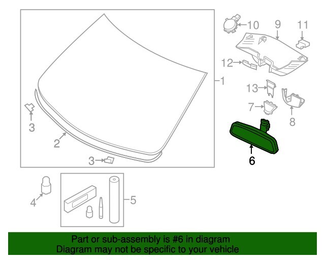 NEW OEM Volvo Auto Dimming Rear View Mirror w/ Homelink 31442556 