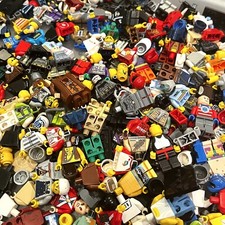  20 Pcs  LEGO PARTS BULK LOT Minifigures Torsos Heads Legs Weapons Accessories