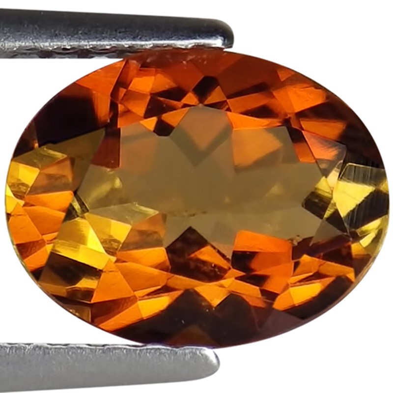 1.52 Ct Natural Tourmaline IGI Certified Gemstone Yellow Orange Color Oval Cut