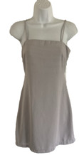 LULUS Toast To Life Grey Mini Dress Size Small Open Tie Back Sleeveless