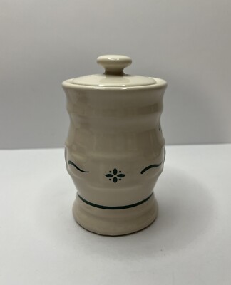 Longaberger Woven Traditions Heritage Green Spice Jar & Lid 