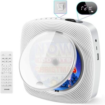 Portable CD Player, Comter Wall Mountable CD Music Player with Built-in HiFi Spe