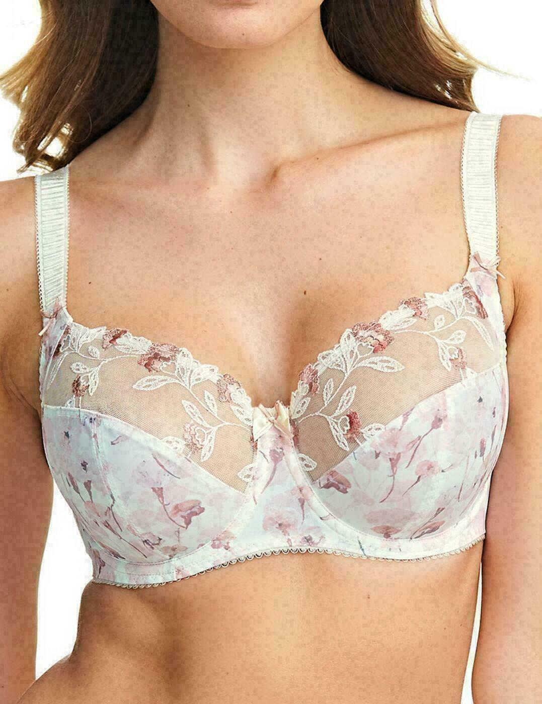 Fantasie Alicia Bra Ivory Floral Lace 30J Underwired Full Cup Side Support 9142
