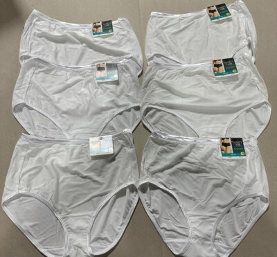 6 Pcs Vanity Fair Illumination BRIEF 13109 WHITE 6~ 7 ~8~9~10~11~12  $4 bucks Pc
