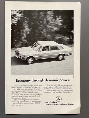 1977 Mercedes W116 S-Klasse Oldtimer Original Vintage Advert Werbung Reklame