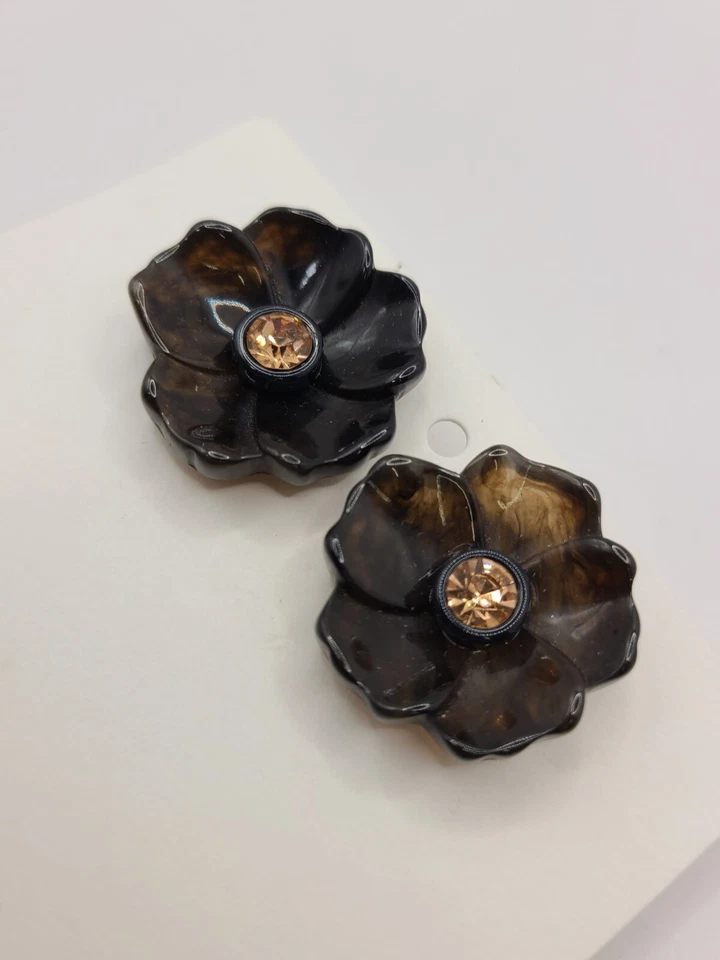 PENDIENTES FLOR RESINA LUCITE Banana Republic para mujer tortuga Foto 2 de 4