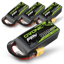 4pcs 100C 1300mAh 14.8V 4S Lipo Battery xt60 For FPV Quadcopter RC Drone Vortex