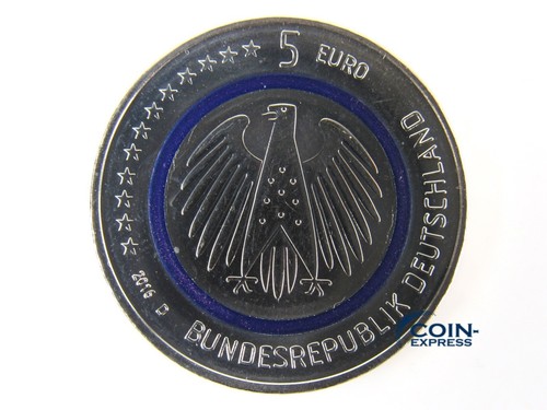 *** 5 Euro Gedenkmünze DEUTSCHLAND 2016 D blauer Planet Erde Polymer München - Bild 2 von 2