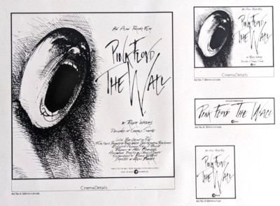 Pink Floyd-The Wall-Newspaper Adverts Nos 6-9-pre production samples-cinema ad