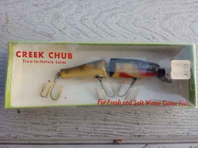 creek chub fishing lures old Vintage Red Head White Jointed Pikie Lure For Sale Antique Creek Chub Plunker Fishing