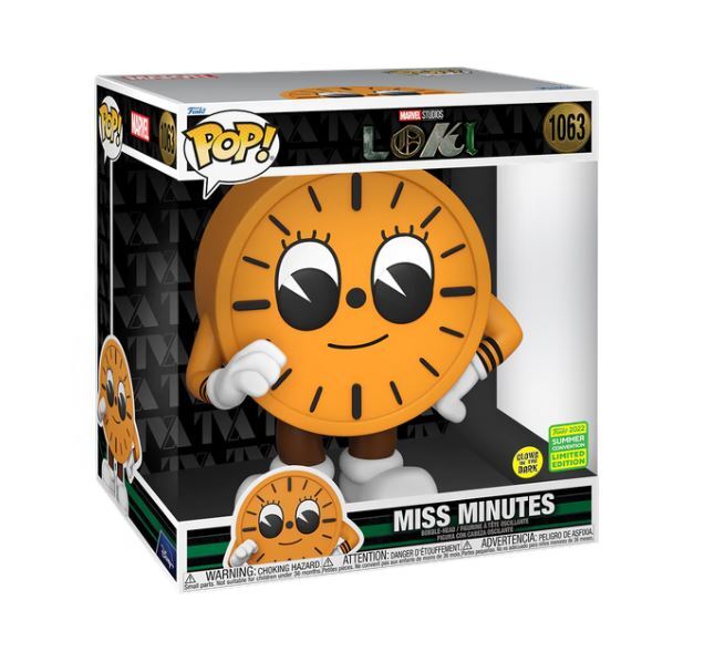 bubbles USA マークオキルポフィギュア 10'' Miss Minutes JUMBO POP 1063 Marvel Studios Loki Glow in the