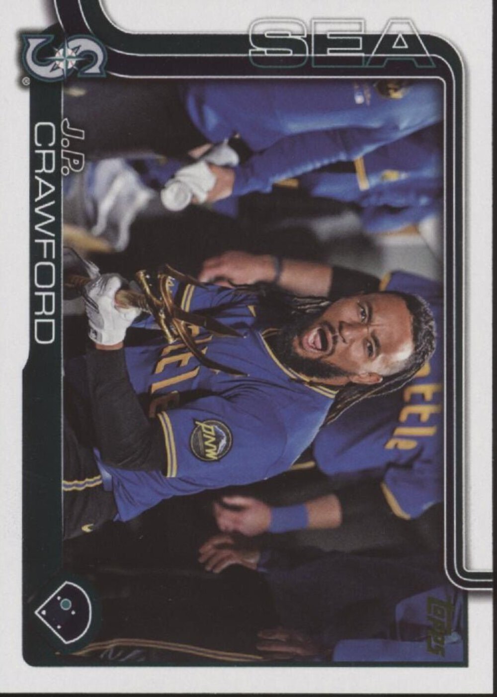 JP Crawford 2025 Topps Series 1 Golden Mirror Image Variation SSP #298