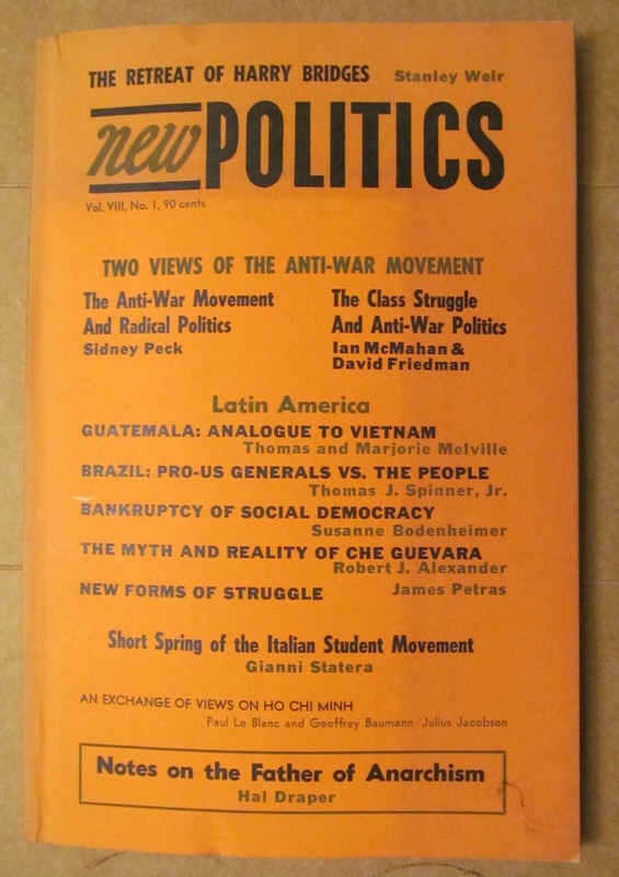 New Politics Vol. VIII, No. 1 Winter 1969