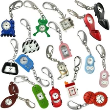 Tic-Tick Click On Key Chain Watch. Actual Water Resistant Watch * Great Gift *