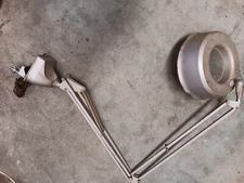 Vintage Magnifier Articulating Lamp Industrial Design UNTESTED
