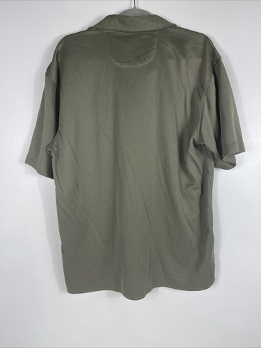 Orvis Fishing Button Up Shirt Hemp Tencel Green Short Sleeve Mens Size L - Picture 9 of 12