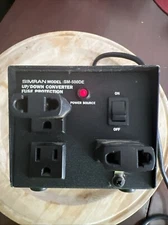 Simran SM-500DE 220V Up/Down Converter with Fuse Protection