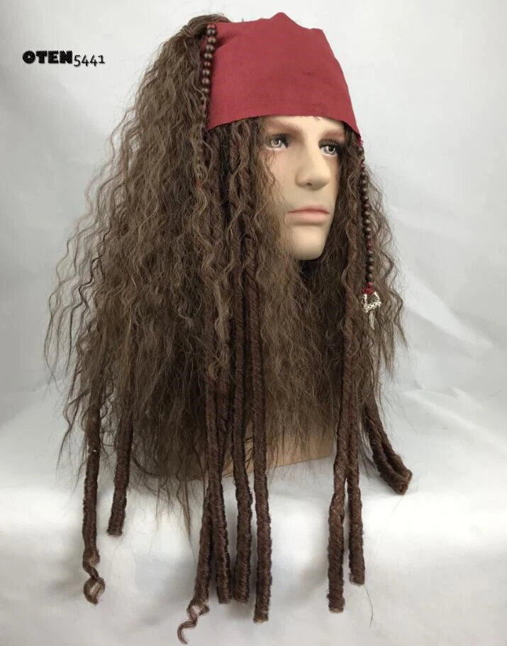 New Pirates Wigs Bandana Dreadlock DLX Jack Sparrow Halloween Costume Props Wigs - Image 4 of 4