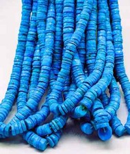 AAA Natural 8mm Turquoise Faceted TyreBeads,16 inch, Genuine Arizona Kingman.