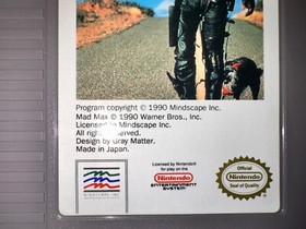 MAD MAX Nintendo NES Cart +Dustcover Cleaned Tested Authentic Game