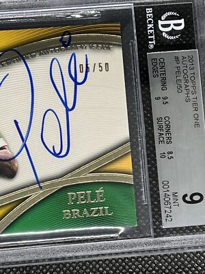 🔥Pele BGS 9 Autograph 10 2013 Topps Tier One Pele On-Card Auto