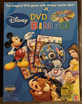 Vintage Disney DVD Bingo From The Makers Of Scene It 2007 Mickey Mouse COMPLETE!