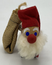 Swedish Folk Art Wood Santa Elf Gnome Christmas Figurine Handmade Vintage