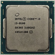 Intel Core i3-8100 3.60GHz Quad-Core 6MB LGA 1151/Socket H4 CPU Processor SR3N5