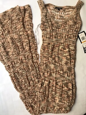 XOXO Crochet Knit Bodycon Maxi Dress Herbal Splendor Small