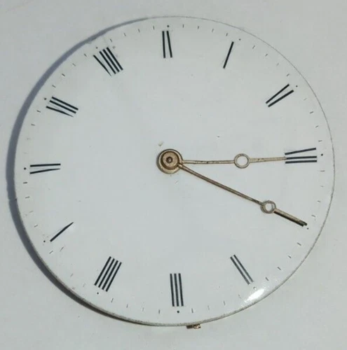 Slim Antique cylinder Pocket Watch movement for repairs c1820 Breguet moon hands