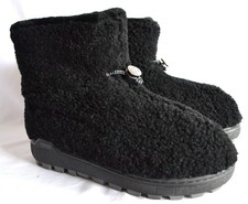 BOGNER CHAMONIX DAMEN LEDER BOOTS SCHWARZ SPIKES LAMMFELL STIEFEL 495€ Gr 40 NEU