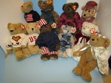 TY LOT OF 12 INCH ATTIC TREASUES BEARS ALL WITH TAGS 10 OF THEM