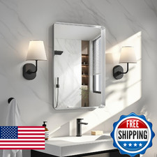 30x20"Bathroom Vanity Mirror for Wall, Aluminum Framed, Farmhouse Rectangle, Ant