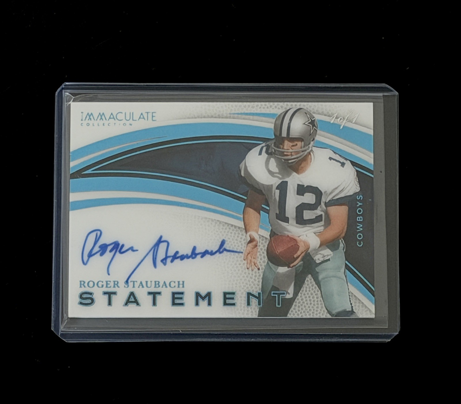 Roger Staubach - 2025 Panini Immaculate Statement On-Card Auto Platinum 1/1 !