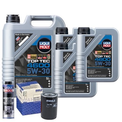 Motoröl 5W30 LIQUI MOLY Top Tec 4600 8L+MAHLE Ölfilter +Spülung