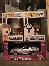 2013 Rare Misprints Marty Mcfly Funko Pop Dr Emmett Brown And DeLorean Car