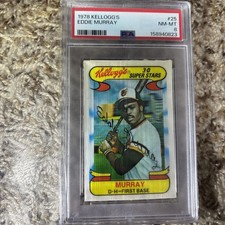 1978 KELLOGG'S #25 EDDIE MURRAY PSA 8