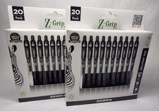 Zebra Z-Grip Retractable Ballpoint Pens, Black Ink, 1.0mm Medium, 40 Pack