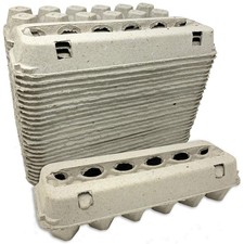 Vented Pulp Egg Cartons Holds 1 Dozen Chicken Eggs 24 Pack 