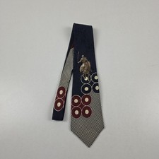 Polo By Ralph Lauren Tie Mens Blue Silk Made In USA Polo Equestrian Necktie