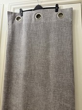 Grey Chenille eyelet Curtains x 2 pairs