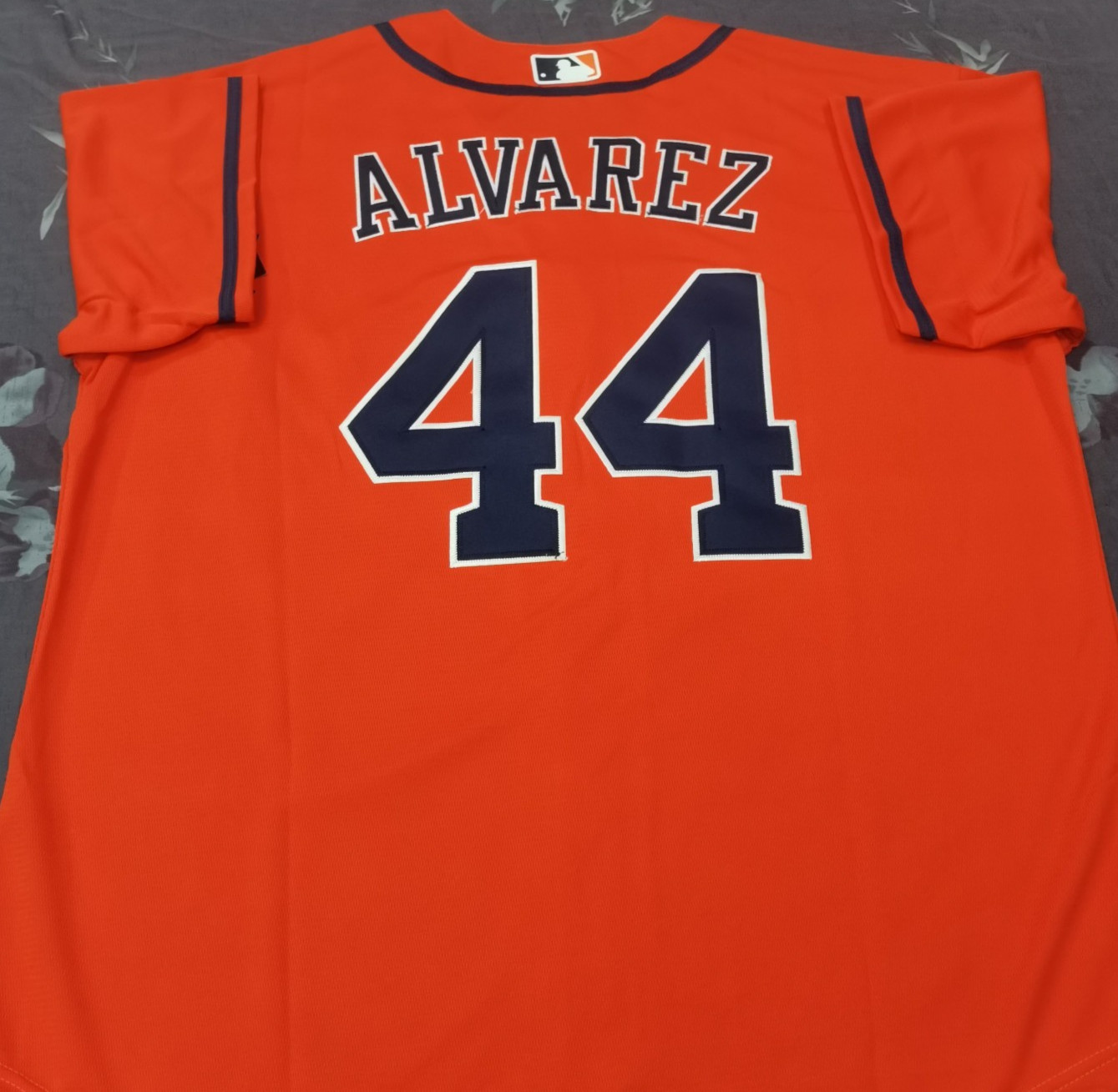 Yordan Alvarez #44 Astros Orange Cool Base Sewn Stitched Jersey.