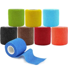 ANAMPION 8 Pack Self Adhesive Bandage Wrap Vet Wrap 2 Inch x 5 Yards Non-Wove...