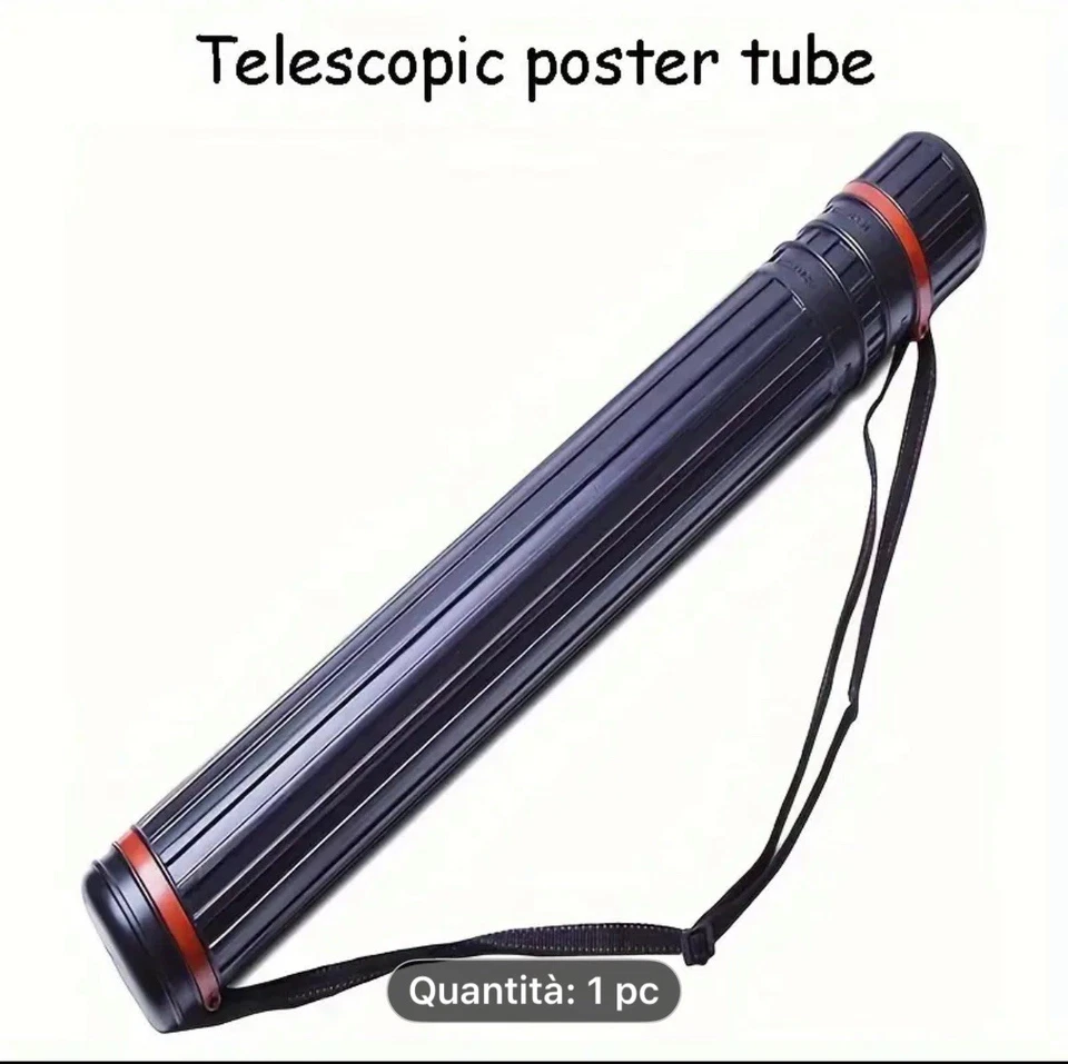 Tubo Porta Disegni Leggero Impermeabile Fino A 72cm Di Lunghezza 6,5 Di Diametro - Immagine 2 di 4