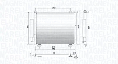 Condenseur climatisation MAGNETI MARELLI 350203993000 - Photo 1/4